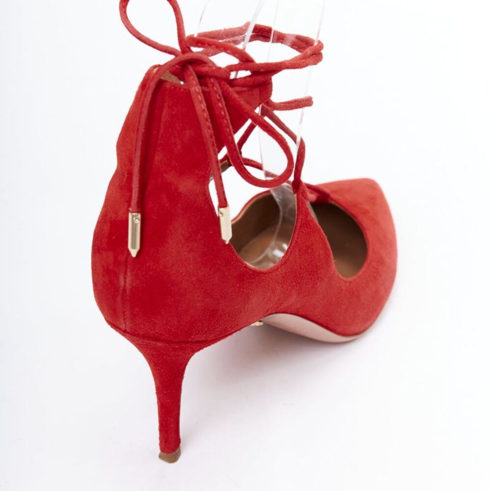 Aquazzura Suede Leather Mid Pumps - Picture 8 of 10
